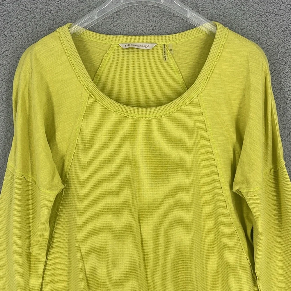 Soft Surroundings yellow base layer pullover thermal women’s shirt medium warm - Picture 2 of 9